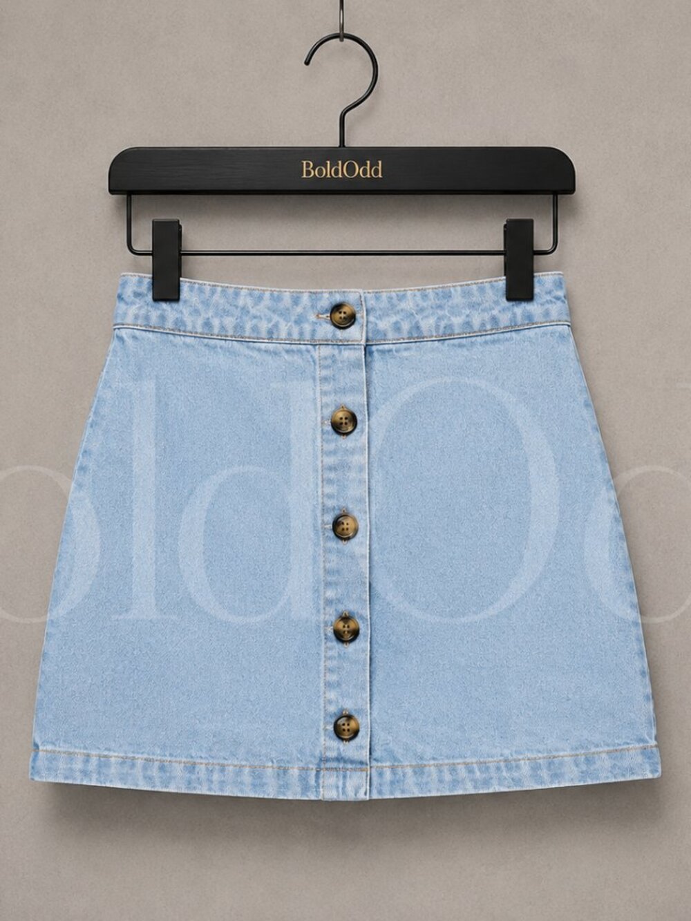 Forever 21 Light Wash Button-Front Denim Mini Skirt – Size M